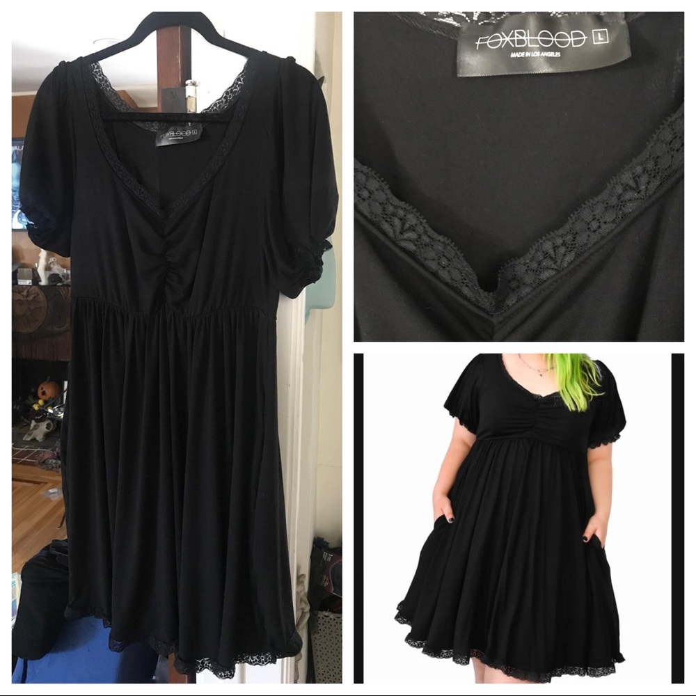foxblood gina dress w pockets